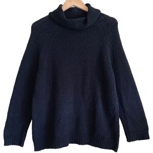 EILEEN FISHER 100% Organic Cotton Relaxed Fit Cowl Neck Pullover Sweater Sz S/P